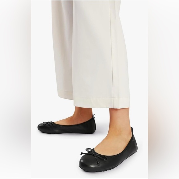 NWB Women’s Foldable Ballet Flats Round Toe Bow Knot Embellishment Size 10 Black - Picture 5 of 9